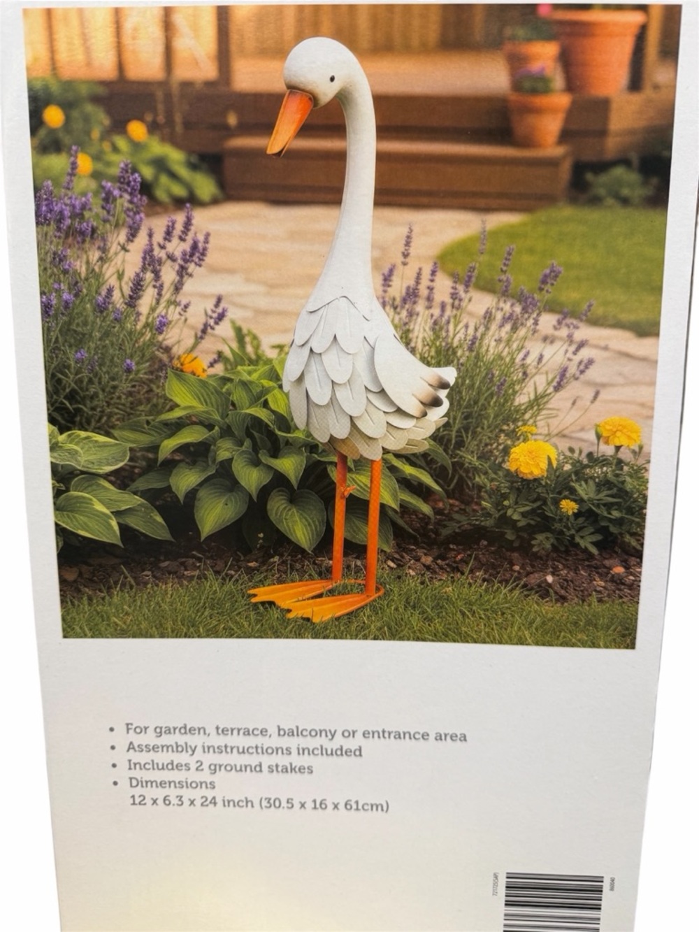 Belavi Goose Tall Garden Statue - Picture 3 of 4